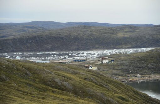 image of the community of Apex near Iqaluit located on Arctic tundra in Nunavut, Canada.